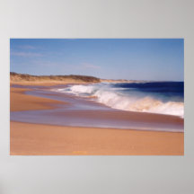 Sandigt strand- & bränningfoto affischer
