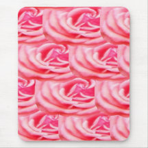 Säng av rosa ros musmattor