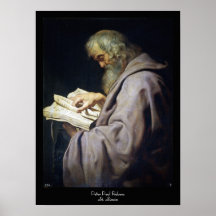 Sanktt Simon Peter Paul Rubens olje- porträtt Print