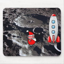 Santa ankommer på månen Mousepad Musmatta