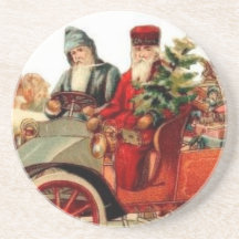 Santa är kommande till townen! Kustfartyg Underlägg För Glas