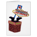 Santa besegrar kortet för lampglasLas Vegas god ju