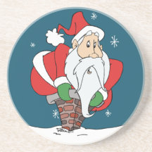 Santa besegrar lampglaset underlägg för glas