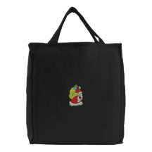 Santa Broderad Tygkasse