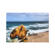 Santa Cruz strand i Portugal Kanvasdukar Med Gallerikvalitet