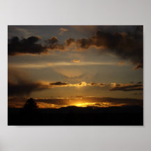 Santa Fe på solnedgången Print