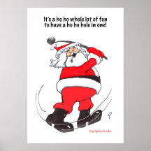 Santa golfspel! print