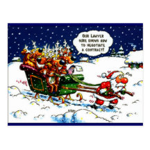 Santa har en lägenhet vykort