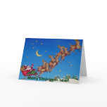 Santa i sleighjulkort