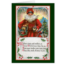 Santa julönskemål kort