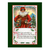 Santa julönskemål vykort