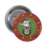 Santa katt med candy cane och kranen pins