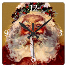 Santa med fjädern klocka