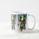 Santa med granträd kaffe koppar