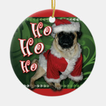 Santa mopsprydnad juldekoration