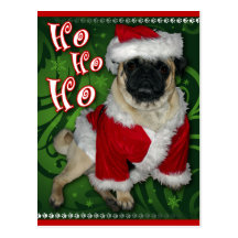 Santa mopsvykort