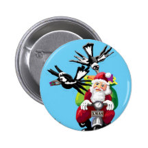 Santa och skatorna pins