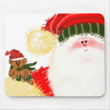 Santa och vän musmattor