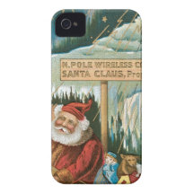 Santa på nordpolenen iPhone 4 Case-Mate skydd