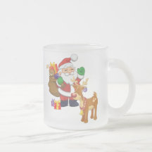 Santa & ren mugg
