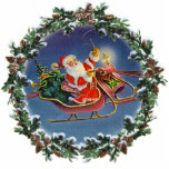 SANTA, SLEIGH & KRAN av SHARON SHARPE Cut Outs