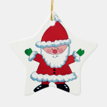 Santa stjärnaprydnad jul dekorationer