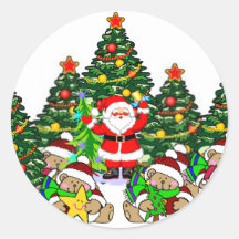 Santa vänner klistermärke