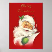 Santa vintage affisch