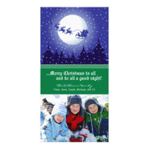 Santas beställnings- helgdag Photocard (grönt) för Anpassingsbara Fotokort
