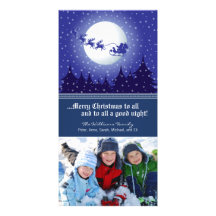 Santas beställnings- helgdag Photocard (marinen) f Foto Kort