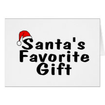 Santas favoritgåva hälsnings kort