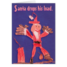 Santas helgdag laddar hälsnings kort