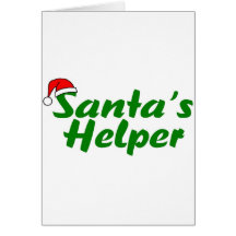 Santas hjälpredagrönt hälsnings kort