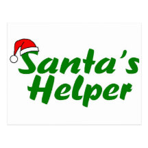 Santas hjälpredagrönt vykort