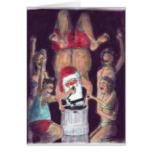 Santas julkort för Kegstativ!