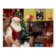 Santas Newfoundland Landseer Vykort
