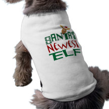 Santas nyast skjorta för älvahusdjur hund t-shirts