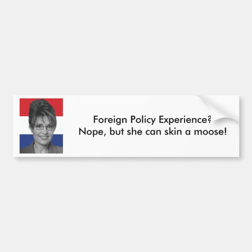 Sarah Palin, utrikespolitik erfar? Bildekal