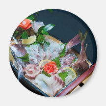 Sashimi i Japan, japansk cuisine Magneter