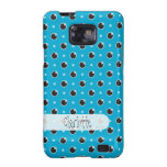 Sassy fodral för polka dotsSamsung galax S - Aqua Galaxy S2 Skydd