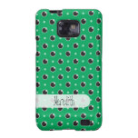 Sassy fodral för polka dotsSamsung galax S - grönt Galaxy S2 Fodral