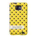 Sassy fodral för polka dotsSamsung galax S - gult Galaxy S2 Skydd