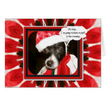 Sassy Santa hund Hälsnings Kort