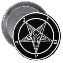 satanic pentagram knappar med nål