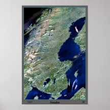 Satellit- affisch för sverige (Sverige)