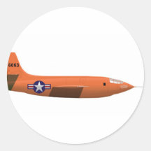 Sätta en klocka på flygplan för raket X-1 Klistermärke