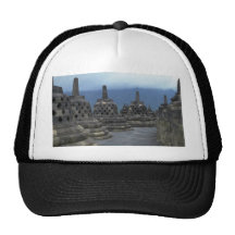 Sätta en klocka på strukturerar, Borobudur, Java,  Trucker Keps