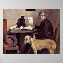 Sattler med hans great dane av Wilhelm Leibl Affischer