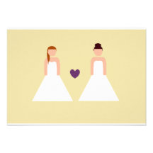Save the date -- lesbian wedding custom announcements