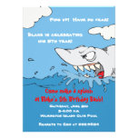 Scary Shark Birthday Pool Party Invite